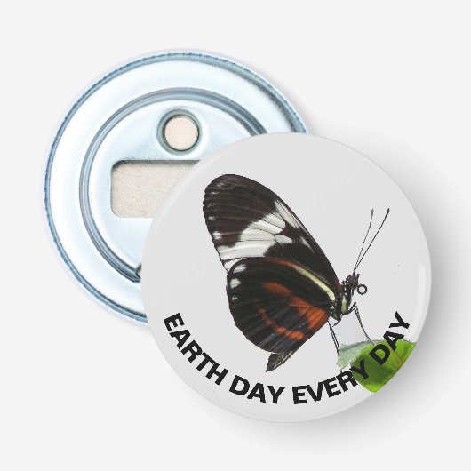 Earth Day Every Day Tiger Longwing Butterfly写真 栓抜き (正面)