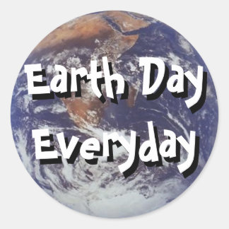 Earth Day Everydayステッカー ラウンドシール