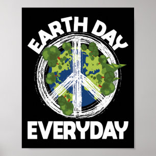 Earth Day Everyday -自然恋人と気候チャン ポスター