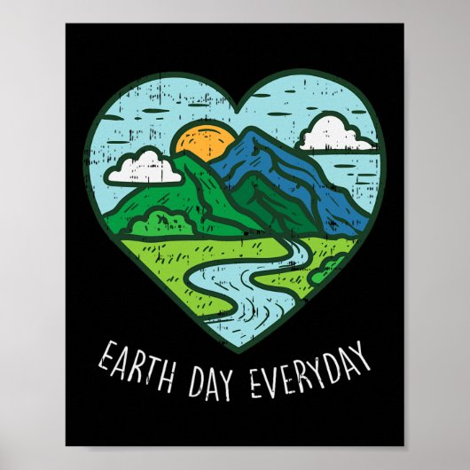 Earth Day Everyday 4月22日Environmentalist Gif ポスター (正面)