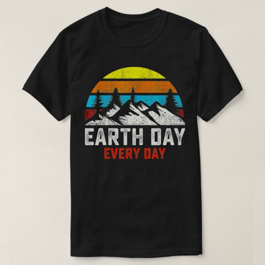 Earth Day Everyday 51th Anniversary Planet Teacher Tシャツ (デザイン正面)