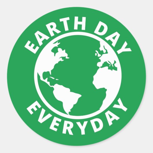 Earth Day Everyday - Earth Day 2022ボタン ラウンドシール (正面)