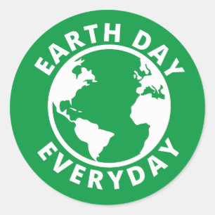 Earth Day Everyday - Earth Day 2022ボタン ラウンドシール