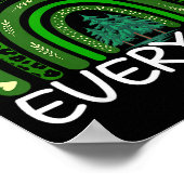 Earth Day Everyday Rainbow Design Earth Day ポスター (角)