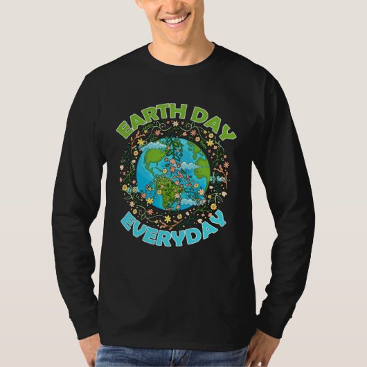 Earth Day Everyday World Global Peace Environment Tシャツ (正面)