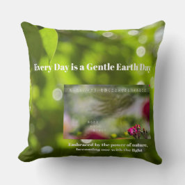 Earth Day Gift 🌸rosebud   |Throw Pillow  クッション