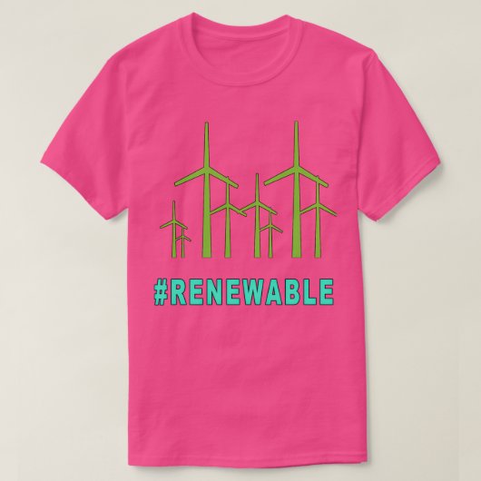 Earth Day Gift Solar Energy Wind Energy Renewable  Tシャツ (デザイン正面)