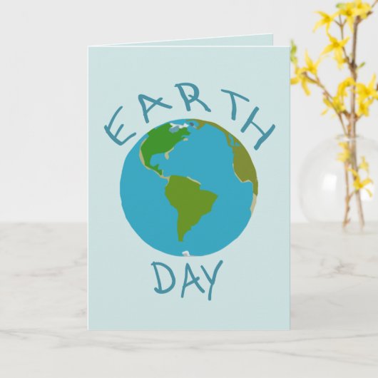 Earth Day Greetingカード カード (黄色い花)