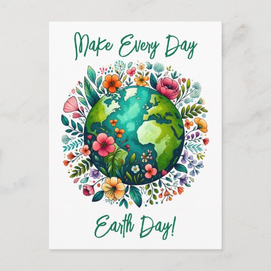 Earth Day Greetingカード シーズンポストカード (正面)