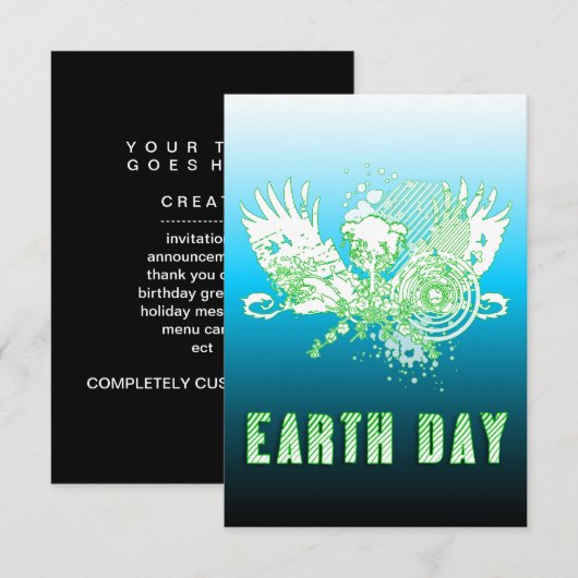 earth day : hi-fi tree 招待状 (正面/裏面)