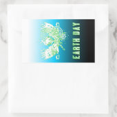 earth day : hi-fi tree 長方形シール (バッグ)