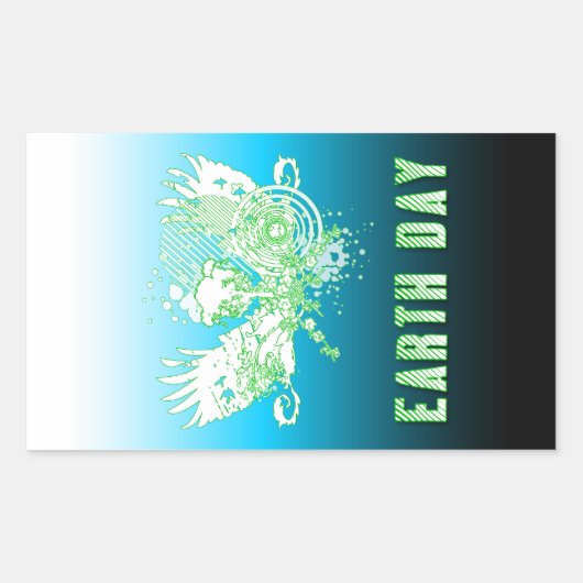 earth day : hi-fi tree 長方形シール (正面)