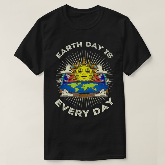 Earth Day Is Every Day Save Our Planet Tee With E Tシャツ (デザイン正面)