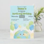 Earth Day Kids Birthday 招待状 (スタンド正面)