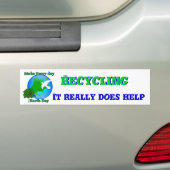 Earth day Make Every Day Earth Day 3Dグラフィック バンパーステッカー (On Car)