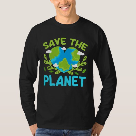Earth Day Planet Vegan Animals Environment Generic Tシャツ (正面)
