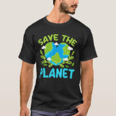 Earth Day Planet Vegan Animals Environment Generic Tシャツ (正面)