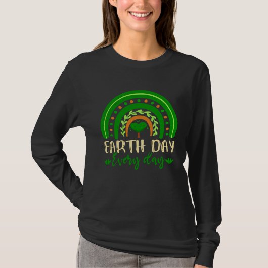 Earth Day  Save Our Home Plant More Trees Go Plane Tシャツ (正面)