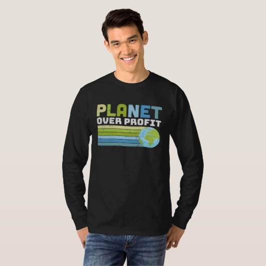 Earth Day  Save Our Home Trees Go Planet Over Prof Tシャツ (正面フル)
