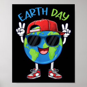 Earth Day Shirts Kids Boys Toddler 55th Anniversar ポスター