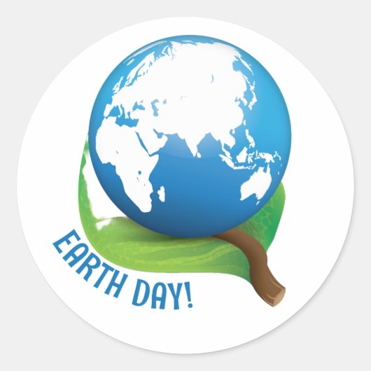 Earth Day Sticker, Earth ラウンドシール (正面)