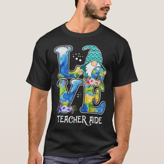 Earth Day Teacher Gnome Teacher Aide Tシャツ (正面)