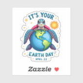 Earth Day Turtle Design April 22 For Nature Lovers シール (シート)