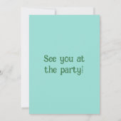 Earth Day Turtle with Globe 招待状 (裏面)