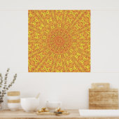 EARTH Element Contours Pattern poster ポスター (キッチン)