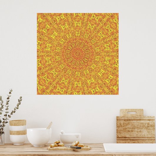 EARTH Element Contours Pattern poster ポスター (キッチン)