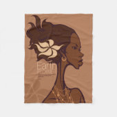 EARTH FLOWER フリースブランケット (正面)