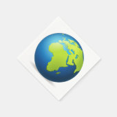 Earth Globe Europe Africa – 絵文字 スタンダードカクテルナプキン (角)