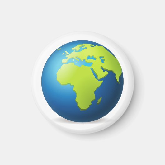 Earth Globe Europe Africa – 絵文字 マグネット (正面)