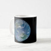 Earth globe with photo taken from space コーヒーマグカップ (正面左)