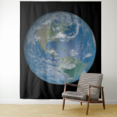 Earth globe with photo taken from space タペストリー (インサイチュ)