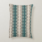 Earth Grid Teal and Brown  アクセントクッション (裏面(縦))