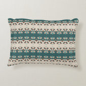 Earth Grid Teal and Brown Tote アクセントクッション (裏面)