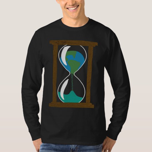 Earth in an Hourglass Environmentalist Earth Day T Tシャツ (正面)