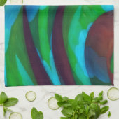 Earth in Motion Abstract Art Kitchen Towel キッチンタオル (折り畳み)