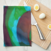 Earth in Motion Abstract Art Kitchen Towel キッチンタオル (四つ折り)