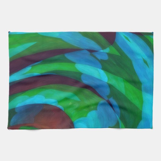 Earth in Motion Abstract Art Kitchen Towel キッチンタオル (横)