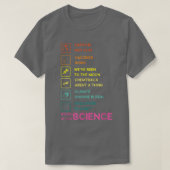 Earth is Not Flat Stand Up For Science  Tシャツ (デザイン正面)