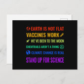 Earth is Not Flat Vaccines Work Funny science ポストカード (正面/裏面)
