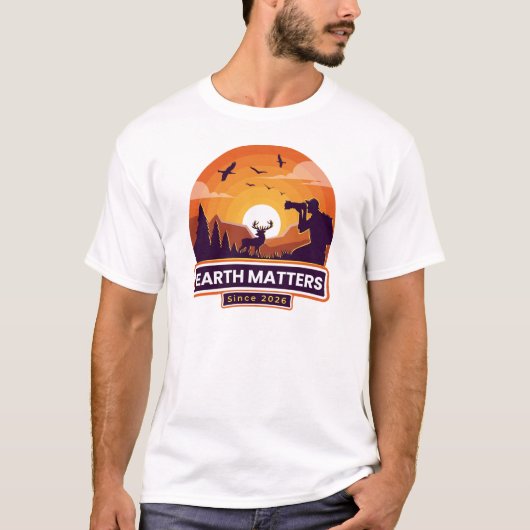 Earth Matters image logo on t-shirt Tシャツ (正面)