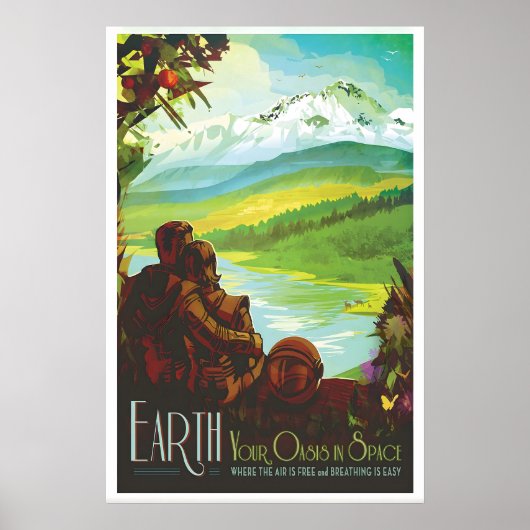 Earth NASA Space Travel Poster Print  Stars ポスター (正面)