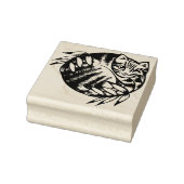 Earth Nature Tiger Stripe Tabby Cat Art            ラバースタンプ (スタンプ)