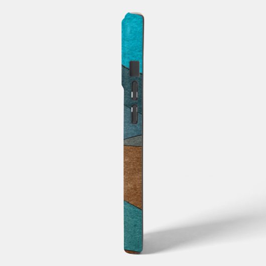 Earth & Ocean: Abstract Flow in Blue and Brown Case-Mate iPhoneケース (裏面 / 左)