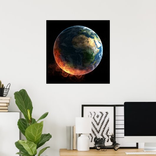 Earth on Fireポスター ポスター (ホームオフィス)