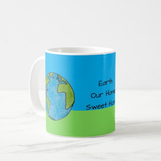 Earth Our Home Sweet Home コーヒーマグカップ (正面左)