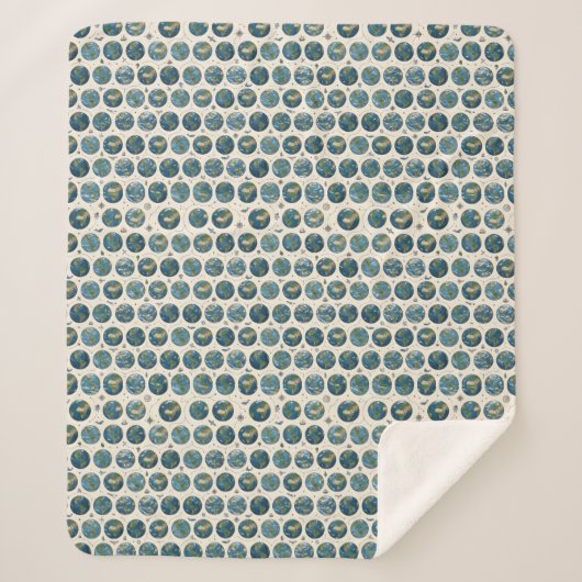 Earth Pattern シェルパブランケット (正面)